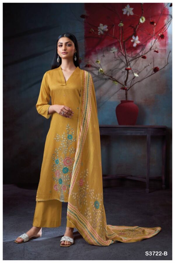 Ganga Swaalina Cotton Satin Printed Salwar Kameez Catalog Wholesale Collection Exporter