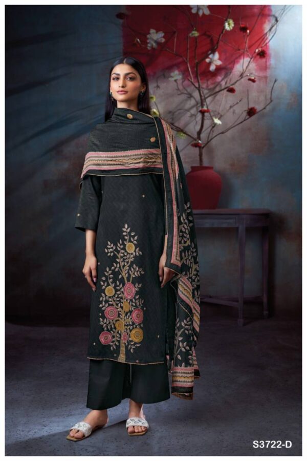 Ganga Swaalina Cotton Satin Printed Salwar Kameez Catalog Wholesale Collection Exporter - Image 3