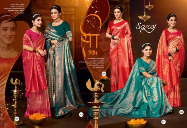 Saroj Deep Rekha vol 3 Festive Wear Kanjivaram Silk Saree Wholesale Catalog Collection Supplier - Image 8