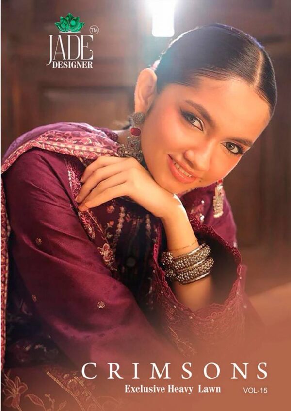 Jade Crimson Exclusive Lawn Vol 15 Dress Material Catalog Wholesale Collection Exporter