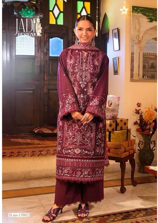 Jade Crimson Exclusive Lawn Vol 15 Dress Material Catalog Wholesale Collection Exporter - Image 3