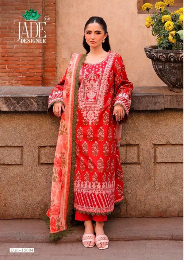 Jade Crimson Exclusive Lawn Vol 15 Dress Material Catalog Wholesale Collection Exporter - Image 5