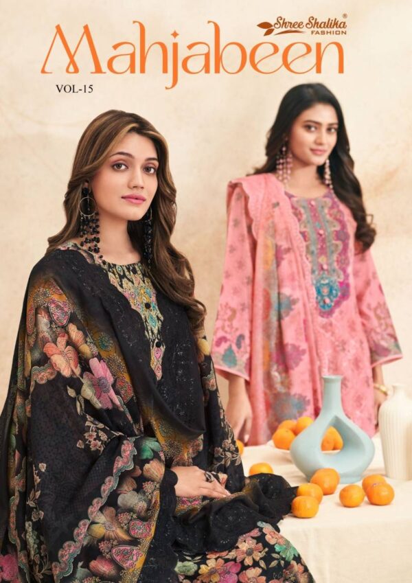 Shree Shalika Mahjabeen Vol 15 Cotton Dress Material Catalog Wholesale Collection Exporter