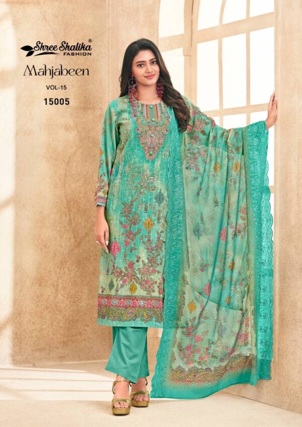 Shree Shalika Mahjabeen Vol 15 Cotton Dress Material Catalog Wholesale Collection Exporter - Image 4