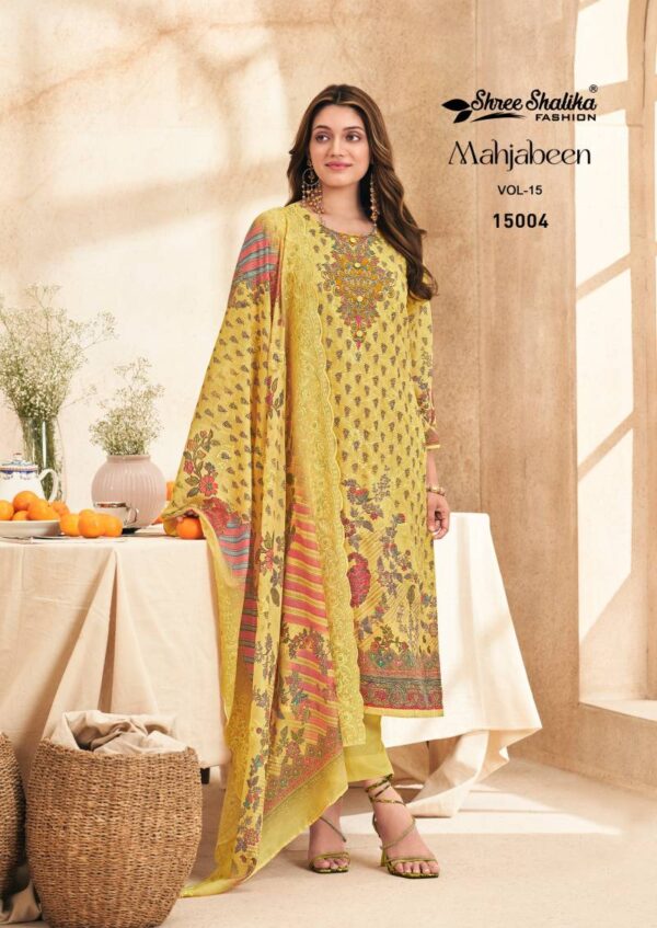 Shree Shalika Mahjabeen Vol 15 Cotton Dress Material Catalog Wholesale Collection Exporter - Image 5
