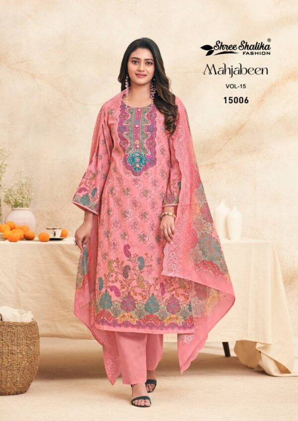 Shree Shalika Mahjabeen Vol 15 Cotton Dress Material Catalog Wholesale Collection Exporter - Image 2