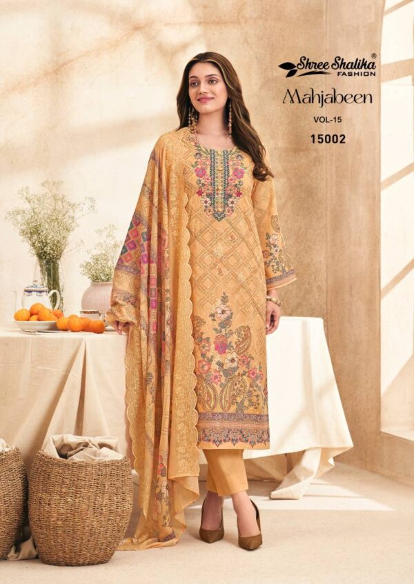 Shree Shalika Mahjabeen Vol 15 Cotton Dress Material Catalog Wholesale Collection Exporter - Image 6
