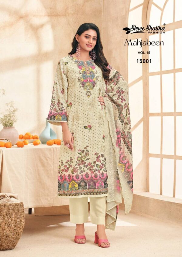 Shree Shalika Mahjabeen Vol 15 Cotton Dress Material Catalog Wholesale Collection Exporter - Image 7