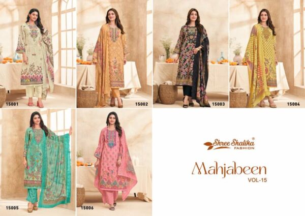 Shree Shalika Mahjabeen Vol 15 Cotton Dress Material Catalog Wholesale Collection Exporter - Image 9