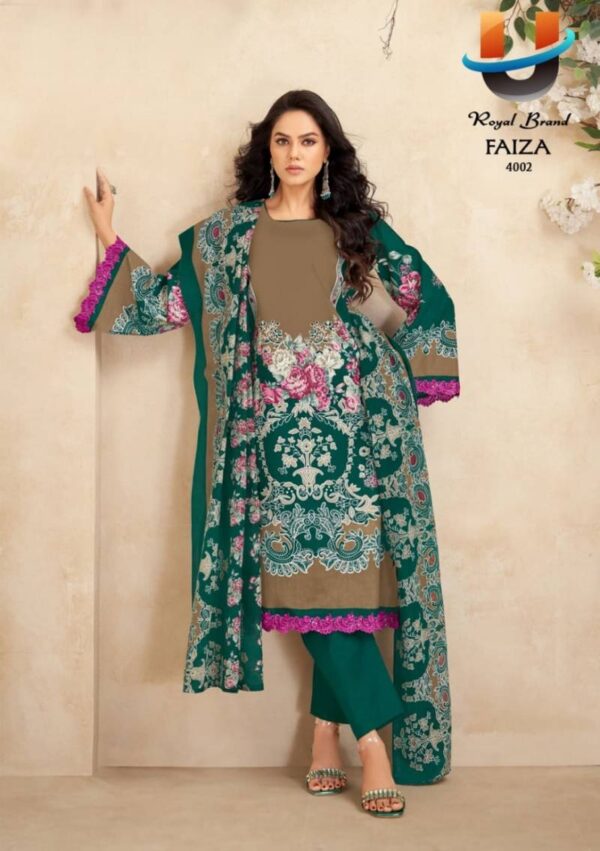 Royal Faiza Vol 4 Karachi Cotton Printed Dress Material Wholesale Catalog Collection Exporter - Image 3