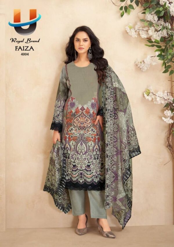Royal Faiza Vol 4 Karachi Cotton Printed Dress Material Wholesale Catalog Collection Exporter - Image 5