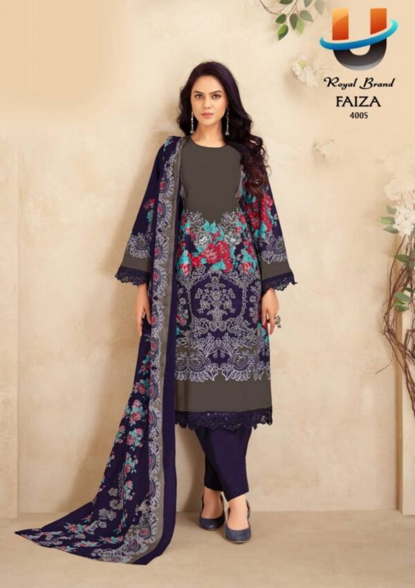Royal Faiza Vol 4 Karachi Cotton Printed Dress Material Wholesale Catalog Collection Exporter - Image 2