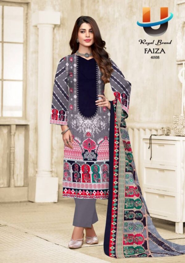 Royal Faiza Vol 4 Karachi Cotton Printed Dress Material Wholesale Catalog Collection Exporter - Image 7