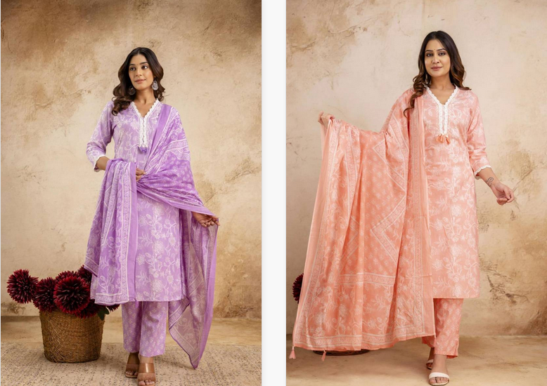 Naisha K 129 Vol 4 Cotton Printed Readymade Plus Size Catalog Wholesale Collection Exporter - Image 3