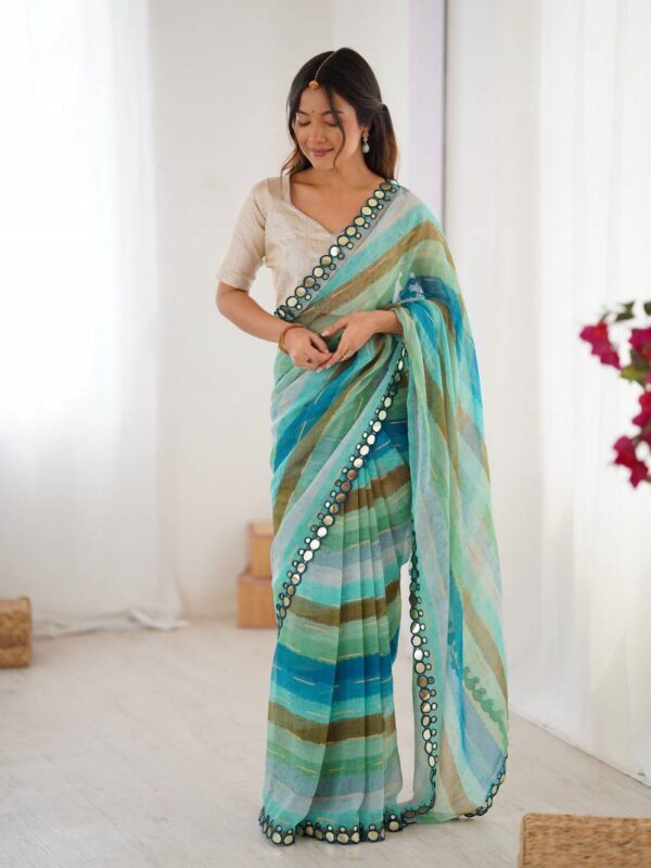 Leriya 2 Smooth Marble Chiffon Printed Saree Catalog Wholesale Collection Exporter - Image 2
