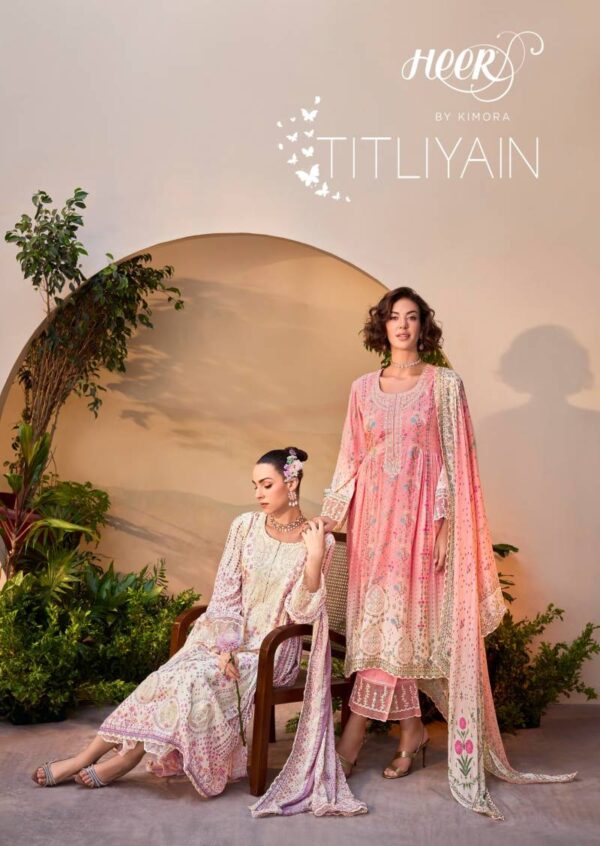Kimora Heer Titliyain Maslin Digital Printed Salwar Kameez Catalog Wholesale Collection Exporter