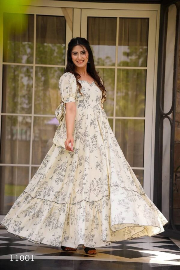 Clora Vol 11 Digital Printed Fully Flared Gown Catalog Wholesale Collection Exporter - Image 6