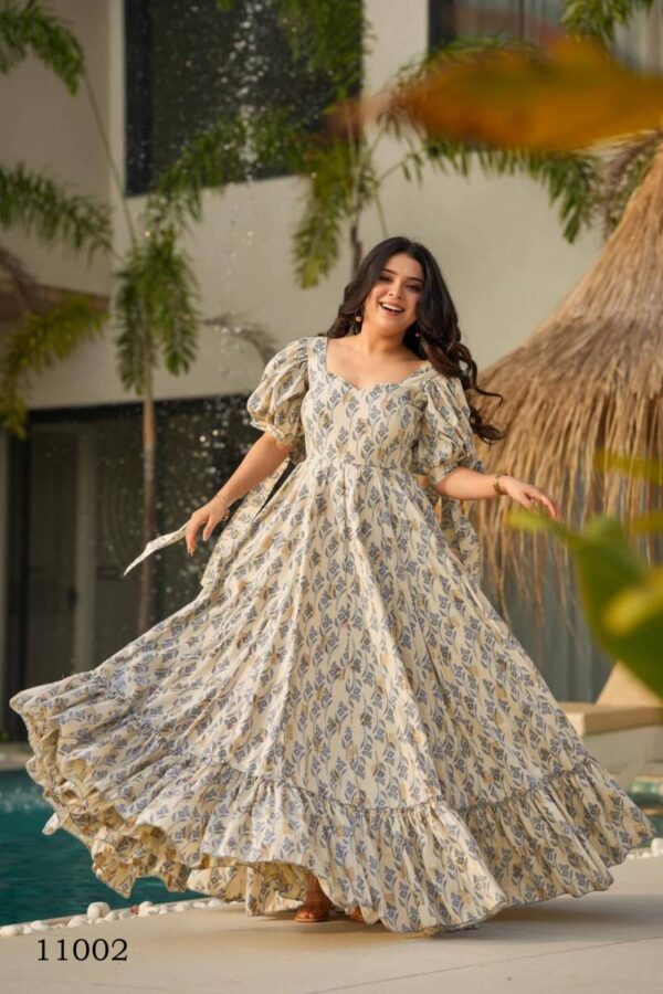 Clora Vol 11 Digital Printed Fully Flared Gown Catalog Wholesale Collection Exporter