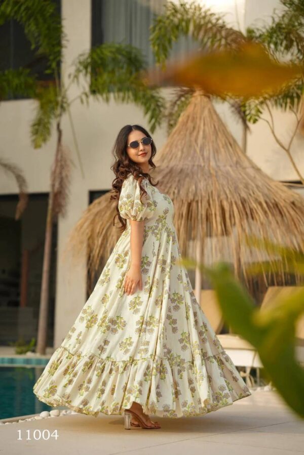 Clora Vol 11 Digital Printed Fully Flared Gown Catalog Wholesale Collection Exporter - Image 13