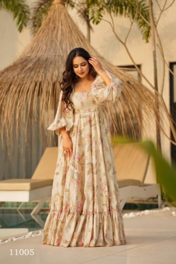 Clora Vol 11 Digital Printed Fully Flared Gown Catalog Wholesale Collection Exporter - Image 15