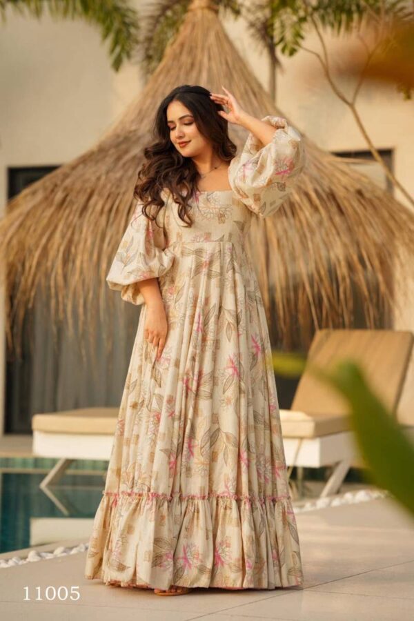 Clora Vol 11 Digital Printed Fully Flared Gown Catalog Wholesale Collection Exporter - Image 16
