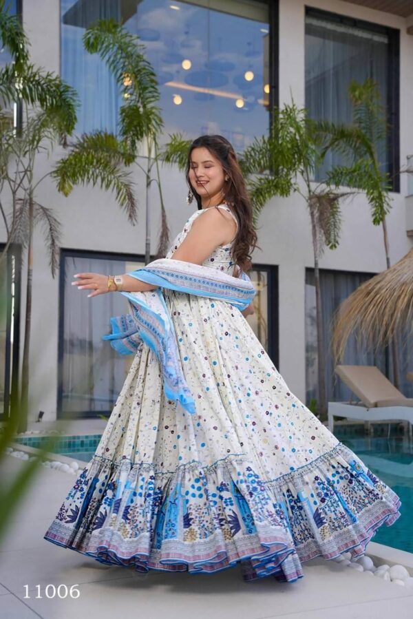 Clora Vol 11 Digital Printed Fully Flared Gown Catalog Wholesale Collection Exporter - Image 19