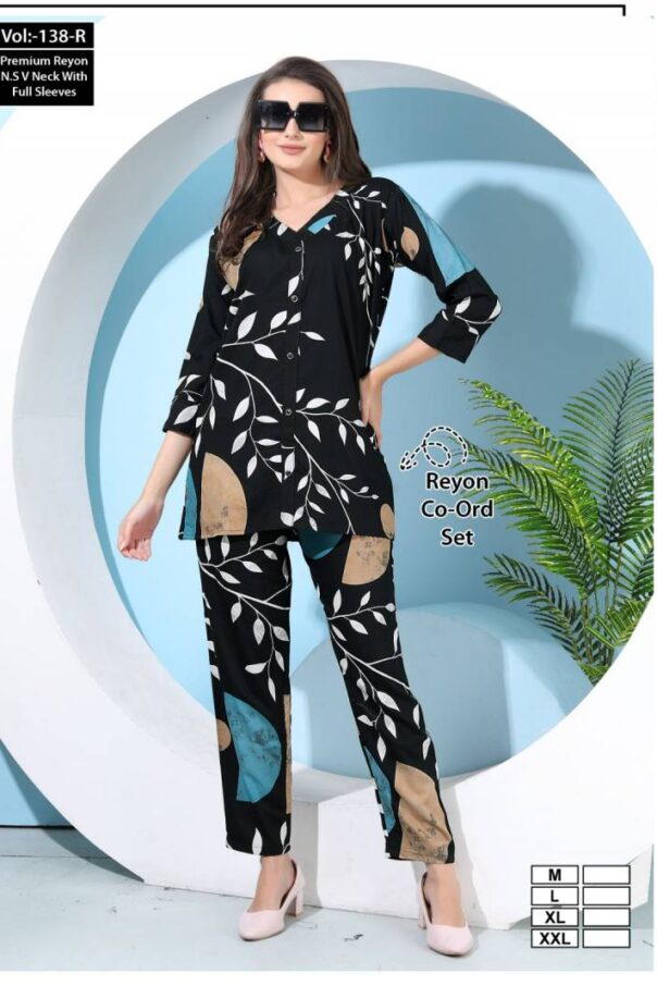 Summer Special Cord Set Vol Jc 138 R Rayon Printed Night Suits Wholesale Catalog Collection Exporter