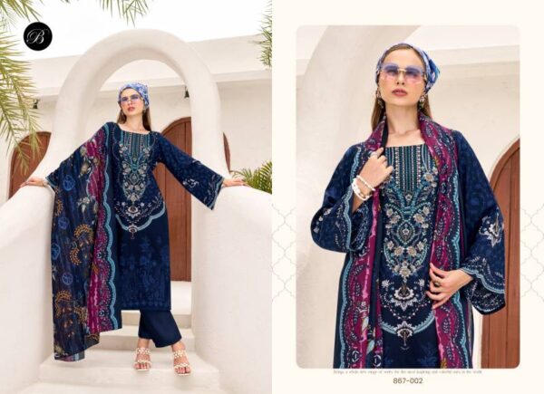 Belliza Riwayat Vol 12 Viscose Rayon Digital Printed Dress Material Catalog Wholesale Collection Exporter - Image 4