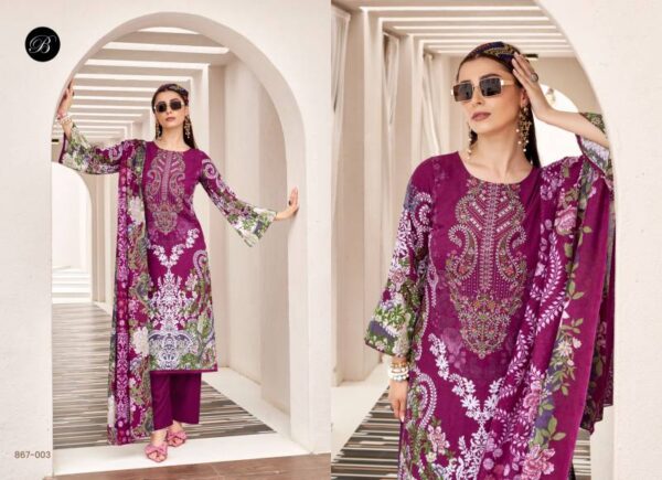 Belliza Riwayat Vol 12 Viscose Rayon Digital Printed Dress Material Catalog Wholesale Collection Exporter - Image 5