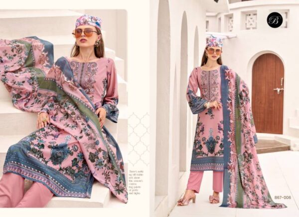 Belliza Riwayat Vol 12 Viscose Rayon Digital Printed Dress Material Catalog Wholesale Collection Exporter - Image 7