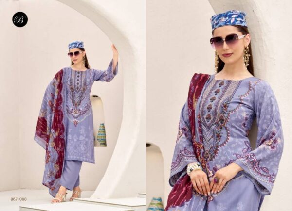 Belliza Riwayat Vol 12 Viscose Rayon Digital Printed Dress Material Catalog Wholesale Collection Exporter - Image 8