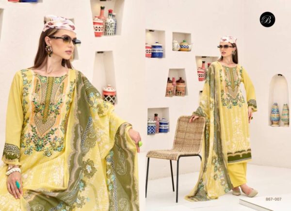 Belliza Riwayat Vol 12 Viscose Rayon Digital Printed Dress Material Catalog Wholesale Collection Exporter - Image 9
