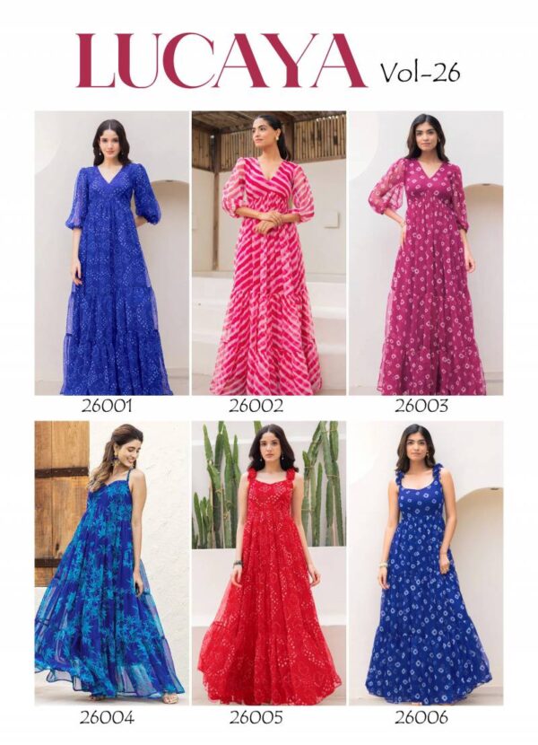 Lucaya Vol 26 Georgette Digital Printed Anarkali Fully Flared Gown Wholesale Catalog Collection Supplier - Image 19