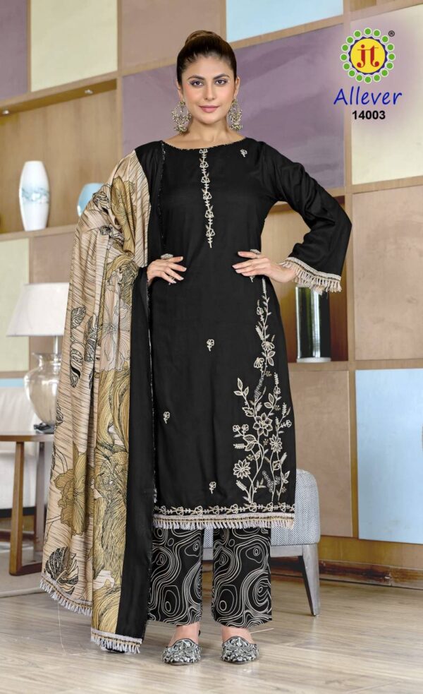 Jt Allever Vol 14 Rayon Embroidered Dress Material Catalog Wholesale Collection Exporter - Image 4