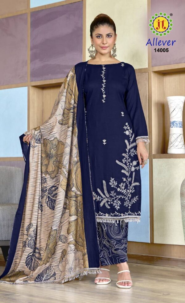 Jt Allever Vol 14 Rayon Embroidered Dress Material Catalog Wholesale Collection Exporter - Image 5
