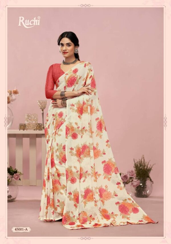 Ruchi Star Chiffon 200 Chiffon Printed Saree Wholesale Catalog Collection Exporter - Image 2