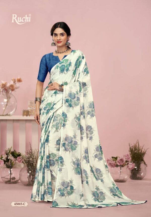 Ruchi Star Chiffon 200 Chiffon Printed Saree Wholesale Catalog Collection Exporter - Image 14