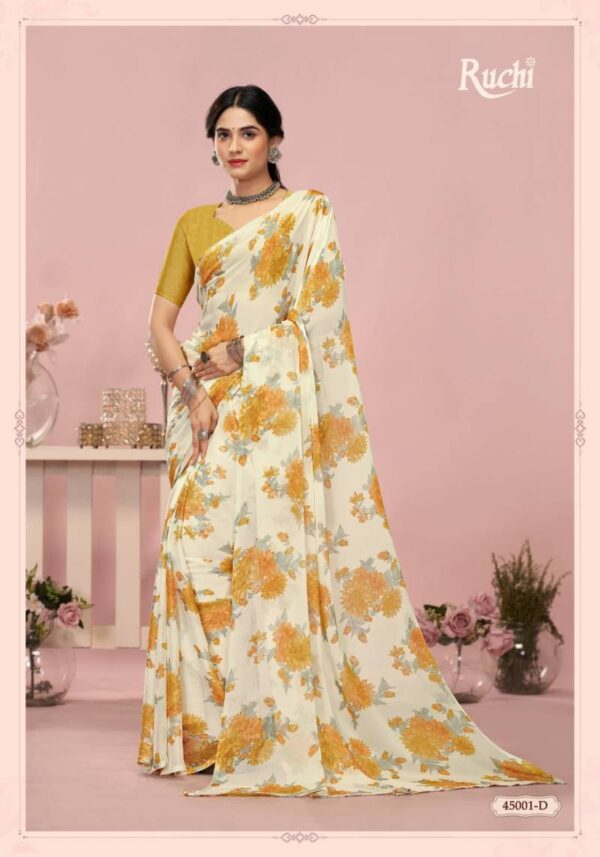 Ruchi Star Chiffon 200 Chiffon Printed Saree Wholesale Catalog Collection Exporter - Image 3