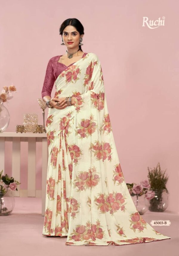 Ruchi Star Chiffon 200 Chiffon Printed Saree Wholesale Catalog Collection Exporter - Image 4