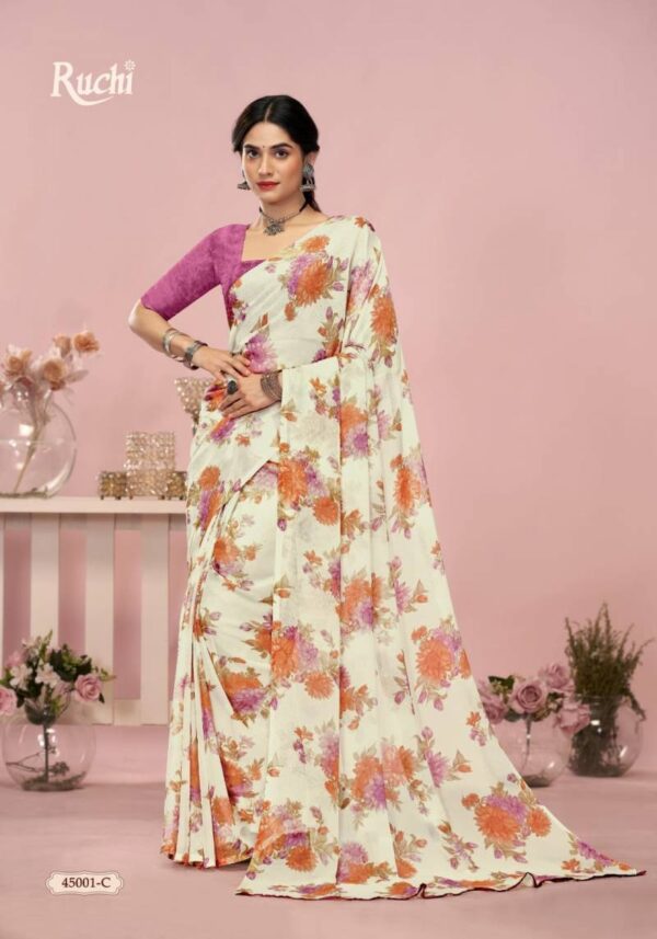 Ruchi Star Chiffon 200 Chiffon Printed Saree Wholesale Catalog Collection Exporter - Image 6