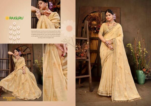 Rajguru Nadiya Cotton With Embroidery Work Fancy Saree Wholesale Catalog Collection Exporter - Image 3
