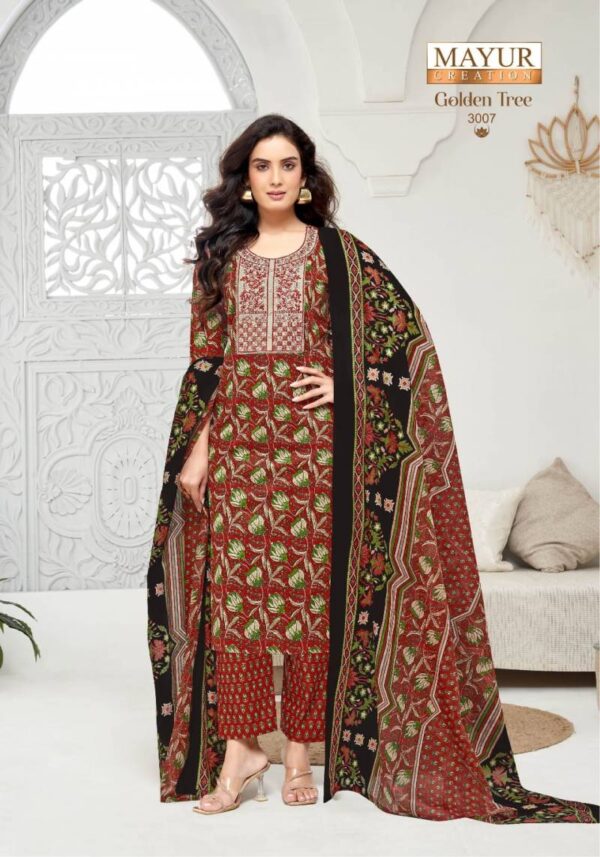 Mayur Golden Tree Vol 3 Cotton Dress Material Catalog Wholesale Collection Exporter - Image 5