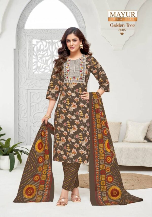 Mayur Golden Tree Vol 3 Cotton Dress Material Catalog Wholesale Collection Exporter - Image 6