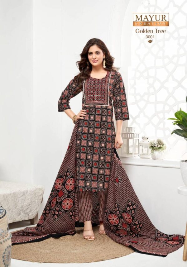 Mayur Golden Tree Vol 3 Cotton Dress Material Catalog Wholesale Collection Exporter - Image 7