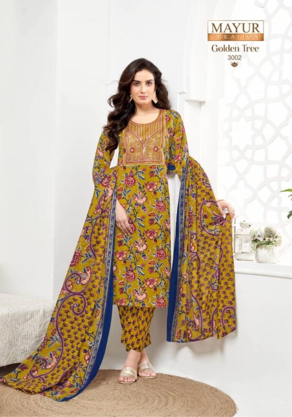 Mayur Golden Tree Vol 3 Cotton Dress Material Catalog Wholesale Collection Exporter - Image 8