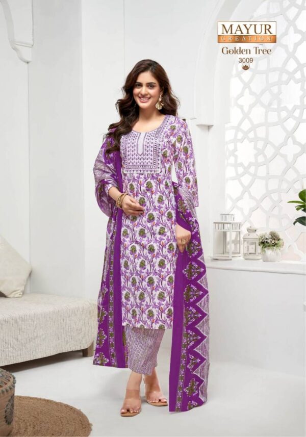 Mayur Golden Tree Vol 3 Cotton Dress Material Catalog Wholesale Collection Exporter - Image 9