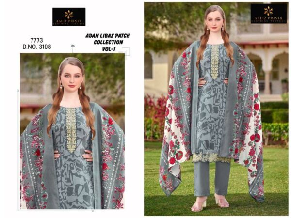Aaliz Adan Libas Patch Vol 1 Cotton Digital Printed Dress Material Wholesale Catalog Collection Exporter - Image 4