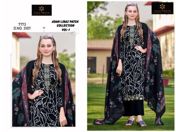Aaliz Adan Libas Patch Vol 1 Cotton Digital Printed Dress Material Wholesale Catalog Collection Exporter - Image 5