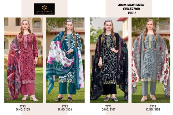 Aaliz Adan Libas Patch Vol 1 Cotton Digital Printed Dress Material Wholesale Catalog Collection Exporter - Image 6