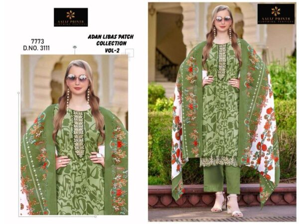 Aaliz Adan Libas Patch Vol 2 Cotton Digital Printed Dress Material Wholesale Catalog Collection Exporter - Image 4